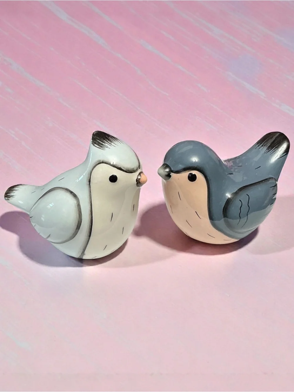 Target Ceramic Bird Figurine Pair in Blue & Cream